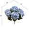 20" Hydrangea Bush - 7 Silk Flowers with Lifelike Leaves, Artificial Greenery, Perfect for Home, Office & Wedding Décor - Spring & Year-Round Accent, Floral Home by Artificial Flowers